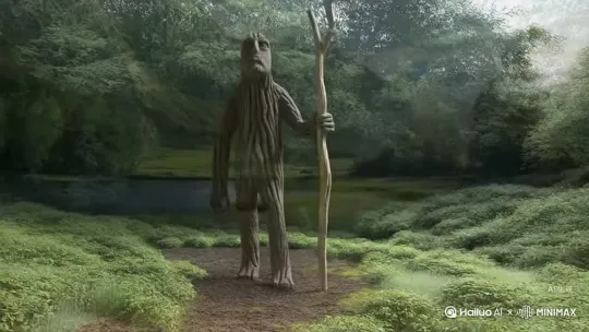 一个外国山海经人物的一生，他是一个木棍人，永远拿着一个木棍，他叫木棍人，他的一生很顺利。 by Hailuo AI Video Generator