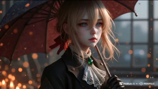 头发飘动 by Hailuo AI Video Generator