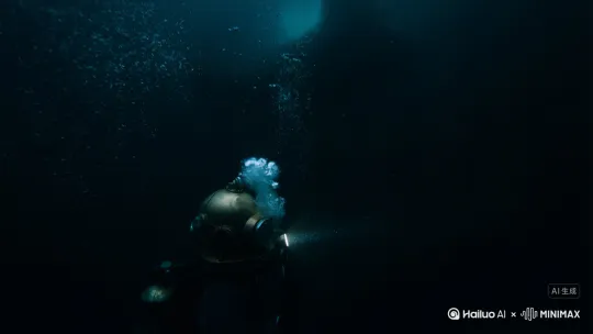 生成一个主题是深海恐惧的视频 by Hailuo AI Video Generator