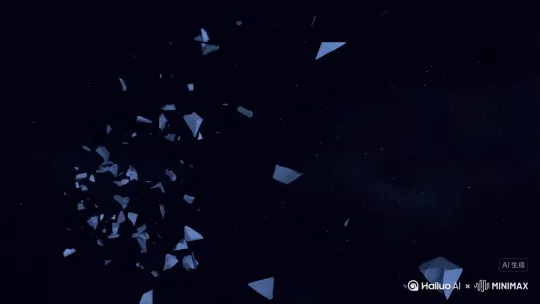 0-1秒：破碎标书悬浮于暗宇宙
2-3秒：文兜AI射线穿透碎片，重组为发光智能标书
4-5秒：标书展开浮现「首个AI编标认证」徽章 by Hailuo AI Video Generator