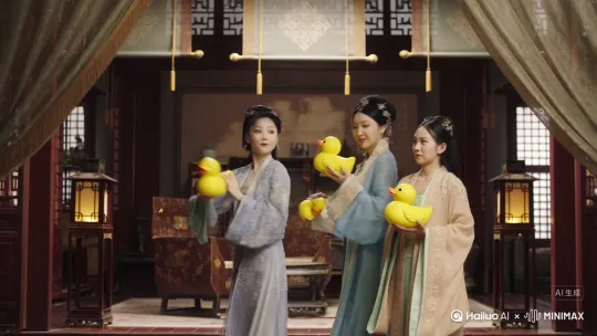 书卷一梦三人互捅。改用小鸭子玩具互捅 by Hailuo AI Video Generator