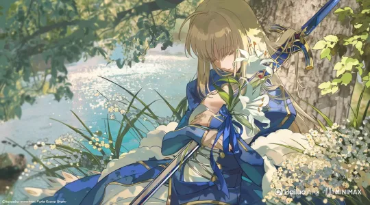 湖面光影闪动，树叶花草随风摆动 by Hailuo AI Video Generator