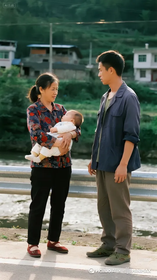 画面主体:身着现代简约服饰的年轻女性,表情决绝且冷厉,将怀中啼哭的幼儿快速推向右侧满脸怒容、眉头紧锁的男性。男性双手僵硬接过孩子,脖颈青筋暴起,嘴角下拉呈明显愤怒神态。
场景环境:河边场景,有道路,整体为现代风格。
动作细节:女性将孩子快速交给右边男性后,扭头跳入河中,在水面上跑步(呈现“轻功水上漂”效果),水面荡起波纹,动作连贯自然。然后画面转到跳上屋顶,在房子上面飞檐走壁!
特效氛围:突出轻功效果,水面波纹随着脚步呈现出真实画面,整体画面符合现代背景下的轻功演绎。
镜头运镜:(加强优先展现女性递孩子)、跳河、在水上跑步和飞檐走壁等动作,镜头切换流畅,突出“轻功水上漂”“飞檐走壁”的核心画面。 by Hailuo AI Video Generator