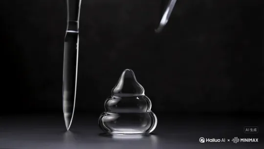 生成一把玻璃刀切玻璃做的狗屎 by Hailuo AI Video Generator