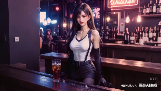 翻过桌子脱掉左腿的丝袜然后再脱掉右腿的丝袜背景宗教粉色的特效 by Hailuo AI Video Generator