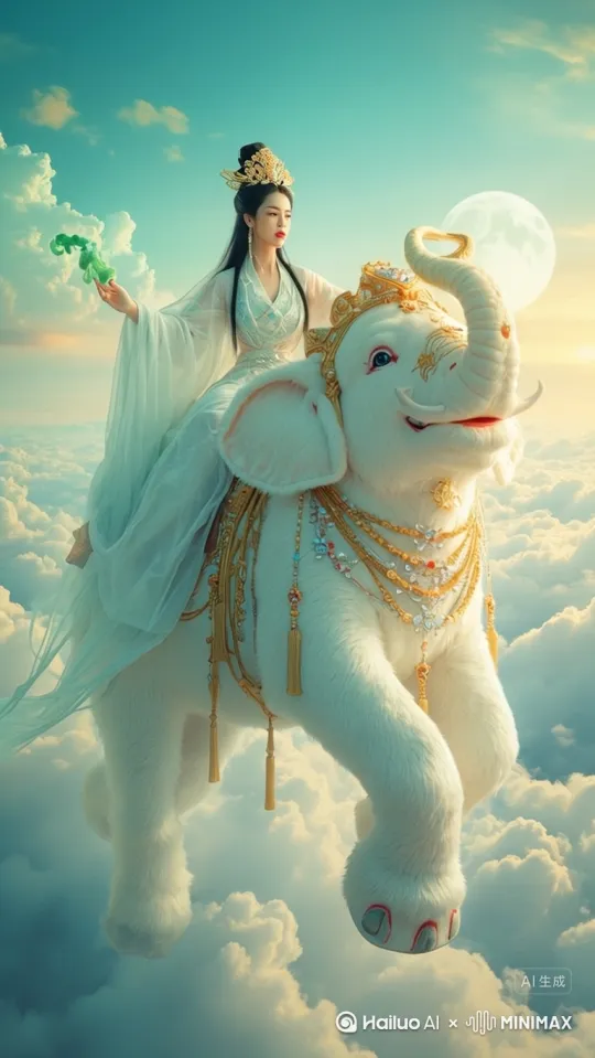 踏云行走 ，背景同步后退 by Hailuo AI Video Generator