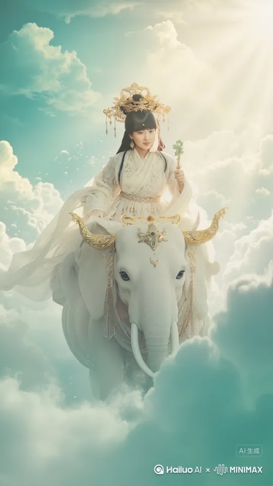 踏云行走 ，背景同步后退 by Hailuo AI Video Generator