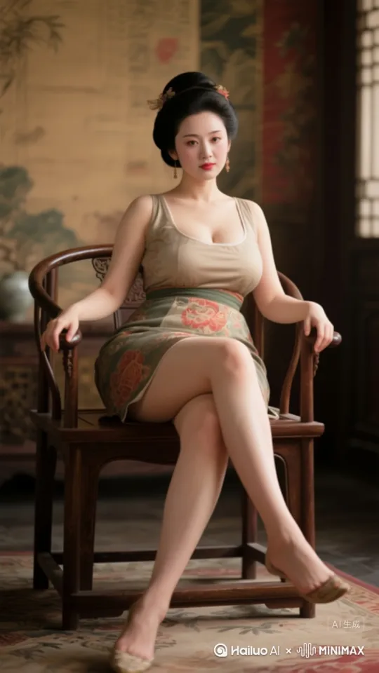 手持摄像机拍摄，镜头晃动推进，女人抬起腿交换着交叉一次，动作自然流畅 by Hailuo AI Video Generator