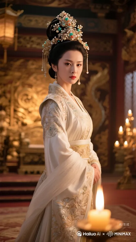 图中女子转头看向她的正前方并向前走动，镜头跟随拍摄。[右移,跟随] by Hailuo AI Video Generator