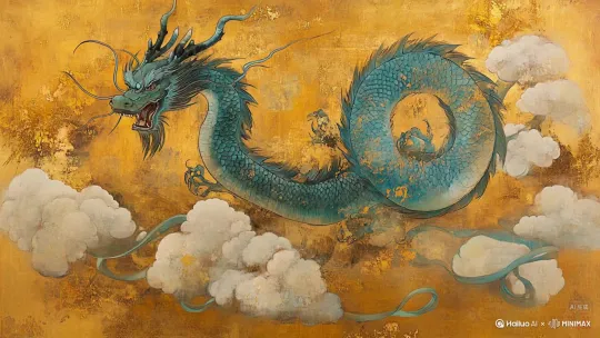 青龙、白虎、朱雀、玄武、饕餮、九尾狐 by Hailuo AI Video Generator