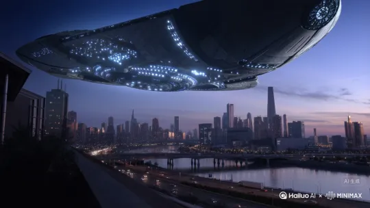 外星飞船来地球生活 by Hailuo AI Video Generator