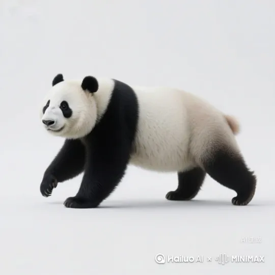 熊猫在家打着哈欠玩着PS5游戏机[固定镜头] by Hailuo AI Video Generator