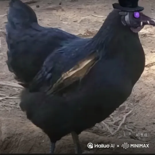 让这个鸡翅吃后面马桶里的咖喱，然后再比个OK by Hailuo AI Video Generator