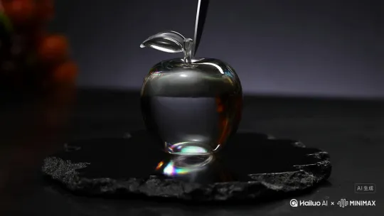 切一个玻璃水果 by Hailuo AI Video Generator