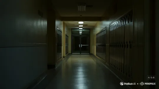 生成一个千禧年的学校梦核类型视频，时不时出现诡异画面，要更多诡异的事情发生，昏暗的场景，诡异的事件，更多的惊悚 by Hailuo AI Video Generator
