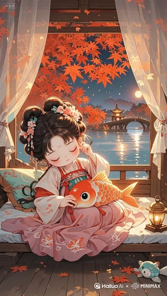小女孩转头望向窗外 by Hailuo AI Video Generator