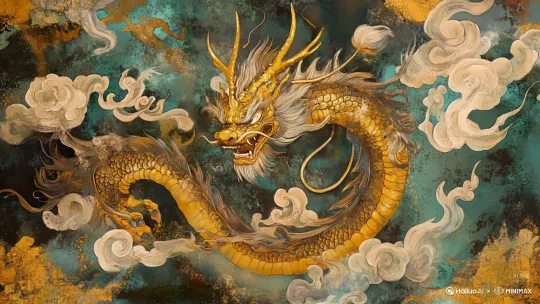 神龙，大鹏，麒麟，白鹿，凤凰，金乌 by Hailuo AI Video Generator