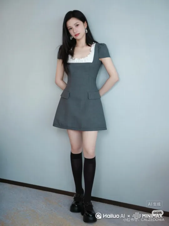 镜头急推到特写，美女来了个飞吻。 by Hailuo AI Video Generator
