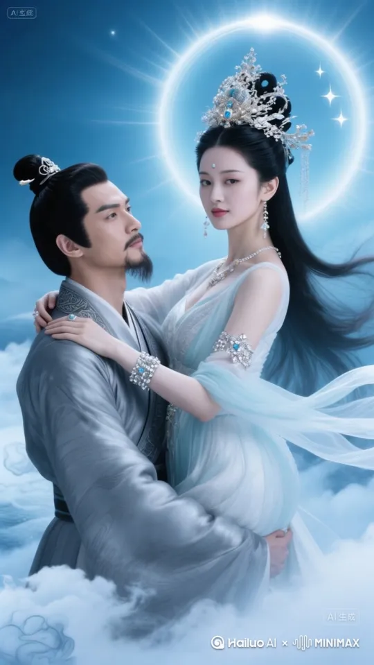 男神腰部向上挺动，女神上下抖动，表情迷离 by Hailuo AI Video Generator