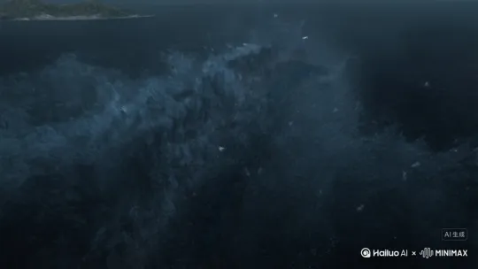 【场景1：龙怒海啸】（特写镜头）
海面炸裂：漆黑海面骤然凸起千米水幕，液态钻石般的水珠在慢镜头中四散迸射。青黑色龙鳞刺破波涛，每片鳞甲边缘泛着熔岩裂纹，虬结肌肉带动颈椎节节攀升，带起海啸般的环形巨浪。

龙瞳聚焦：镜头推至巨龙琥珀色竖瞳，瞳孔深处倒映出海岸线上渺小的机甲人影——瞳孔如液压镜头般收缩锁定，发出低频次声咆哮，气浪将海面压出放射性凹痕。

【场景2：焚天链锯】（动态跟随）
机甲逆浪突进：重型机甲「龙脊」踏碎礁石纵跃腾空，肩甲青铜饕餮纹在蒸汽喷射中灼红。驾驶员面部护甲映出冲天龙焰，液压关节在重压下嘶鸣。

链锯剑焚海：腕部液压装置勐然启动，三米长的锯齿剑刃爆出蓝白色等离子火焰，锯齿高速旋转撕裂雨幕，迎着龙喉挥出熔金断铁的弧光！剑风过处，海水蒸发为螺旋状蒸汽带。

【场景3：火雨倾城】（中国风打斗）
龙焰泼墨：巨龙昂首喷吐金红色烈焰流，火焰在空中凝成《千里江山图》式的青绿山水幻象，旋即爆裂为火流星雨。机甲在燃烧的焦墨画境中辗转腾挪，足底推进器在海面烙下八卦阵图。

链锯斩龙鳞：特写链锯剑卡入龙颈鳞隙，火花如锻铁作坊的铁树银花般喷溅。被削飞的龙鳞化作玄铁碎片插入海岸牌坊，牌坊「忠孝节义」石刻在高温中熔为赤红流浆。

【场景4：万剑归宗】（水墨转场）
剑仙临世：云层突然裂开青玉色光隙，白衣剑仙脚踏青铜巨剑俯冲而下。镜头掠过他腰间朱砂符咒飘带与陨铁剑匣，身后云海翻涌成太极阴阳鱼。

万剑化星河：剑诀起时，七十二把古剑从匣中鱼贯而出，剑柄北斗七星符印逐一亮起。飞剑群在镜头前幻化为青铜编钟矩阵，钟鸣声里剑阵突进，每把剑拖曳着《璇玑图》金色篆文轨迹。

穿心定乾坤：万剑汇聚为咆哮的青铜龙卷，刺入巨龙心口瞬间转为静音。慢镜头展现龙鳞从伤口处玉化为青瓷裂纹，裂纹中透出星图光芒——巨龙凝为翡翠雕塑轰然碎落，碎片坠海激起青铜钱币状涟漪。

【终镜：双雄映月】
机甲战士单膝跪地，链锯剑插入沙滩冷却嘶鸣，面甲映出云端收剑归匣的剑仙剪影。

月光穿透龙陨后的酸雨云，在蒸汽弥漫的海面投下机甲冷铁与仙袍素纱的倒影，两重倒影随波交融成水墨烟云。 by Hailuo AI Video Generator