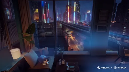 lazypos,
outdoors,sky,indoors,cup,tree,pillow,window,night,chair,table,cat,bottle,plant,building,night sky,couch,scenery,motor vehicle,science fiction,drinking glass,lantern,stairs,city,sign,railing,car,potted plant,glass,cable,lamp,cityscape,light,bench,television,stool,bridge,lamppost,power lines,utility pole,skyscraper,train,city lights,restaurant,lights,light bulb,balcony,railroad tracks,neon lights,air conditioner,crate,hanging light,billboard,Cinematic Lighting,<lora:lighting:1>,neon lights,, masterpiece, best quality, absurdres, highres, very aesthetic, high quality, detailed, insanely detailed, beautiful, very awa, anime screencap
lowres, bad quality, worst quality,bad anatomy, sketch, jpeg artifacts, ugly, poorly drawn,blurry, transparent background,tears, censored, (simple background:1.6), artist name, signature, watermark, holding by Hailuo AI Video Generator
