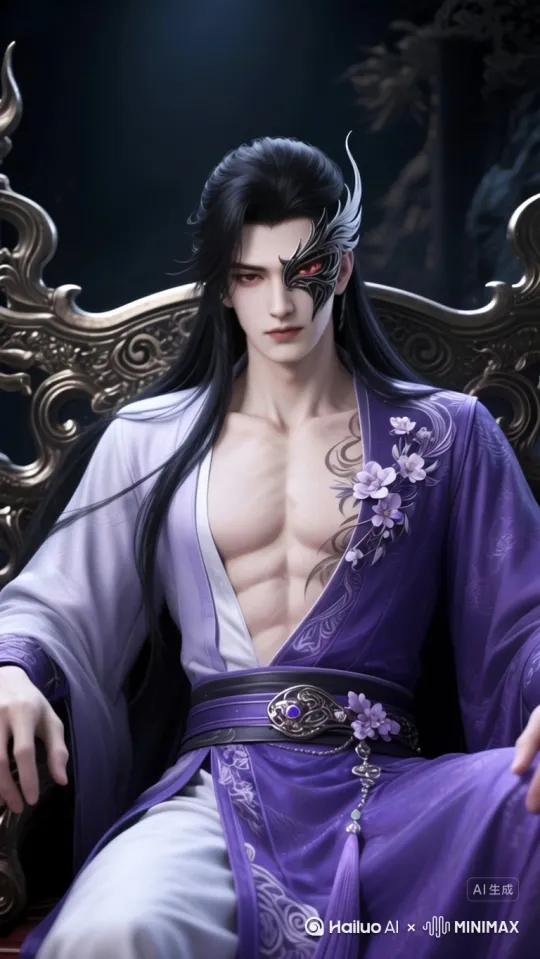 起身，走到大殿中央，右手召唤出一个漆黑长笛[左移,推进,右摇] by Hailuo AI Video Generator