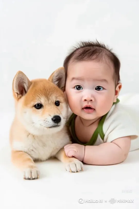 左手抱银狐犬，右手牵萨摩耶
 by Hailuo AI Video Generator