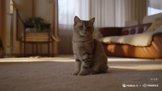 懂事的小猫。 by Hailuo AI Video Generator