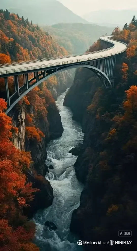 下暴雨，导致泥石流大桥崩裂倒塌，原始森林中的小部分小鸟被大桥倒塌的声音吓了出来，镜头震动往前纵深画面真实，细节丰富。 by Hailuo AI Video Generator