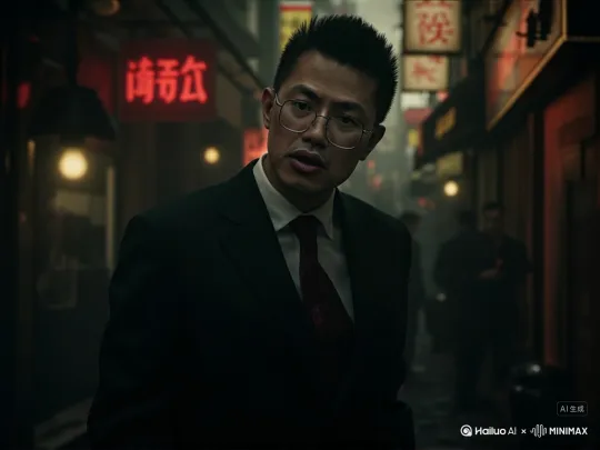 像黑社会老大一样 抽著香烟 很凶殘的样子 by Hailuo AI Video Generator