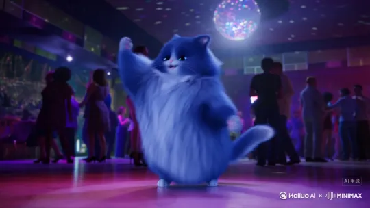蓝猫在蹦迪 by Hailuo AI Video Generator