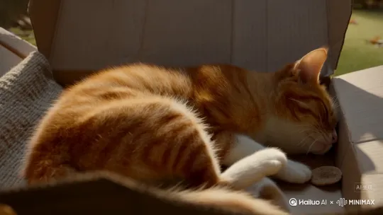 {
  "description": "电影般的特写镜头：一只橘白相间的流浪猫蜷缩在褪色的纸箱里——午后阳光斜切过箱口，在它蓬松的毛发上投下明暗纹路，胡须随呼吸轻轻颤动。纸箱角落压着半块干硬的猫粮，猫爪偶尔无意识地扒拉两下空气。突然，猫鼻尖轻嗅的瞬间，纸箱内壁传来细响，它抬起头，琥珀色瞳孔收缩。慢镜头中，猫爪精准按住纸箱的一道折痕，*咔嗒*一声轻响，纸箱像被施了魔法：内侧瓦楞纸如花瓣展开，露出藏在其中的世界——冻干碎末炸成金色光点，毛线球滚出时化作串灯，旧毛巾鼓起变成云朵状猫窝，更多猫咪从光影里走出来，纸箱外的废弃小巷正以延时速度铺展出草坪与猫爬架……安静角落在暖光中蜕变为猫咪乐园，而那只橘猫始终在前景，像个发现秘密的探险家。无需文字，只用画面叙事。",
  "style": "电影级魔幻现实主义，融合《帕丁顿熊》的治愈感与《水形物语》的细腻光影，画面柔软且充满生命力",
  "camera": "初始镜头贴紧猫脸（近到能看清胡须上的灰尘与瞳孔中阳光的光斑），猫爪按动纸箱时镜头微移追拍，随即缓缓后拉：穿过展开的纸箱「花瓣」，掠过蹦跳的毛线球灯，最终升至低空俯瞰——前景始终锁定橘猫，背景乐园如拼图般完整浮现，形成「微观特写-中景互动-宏观全景」的流畅递进",
  "lighting": "初始为琥珀色午后阳光，从箱口斜射形成光束，猫毛边缘泛着金边；转场时，纸箱内侧透出柔光，冻干光点带着暖橙荧光，毛线串灯渐次亮起（奶白→鹅黄→浅粉），与残余的阳光交织成毛茸茸的光晕，阴影处始终留着猫咪喜欢的暗角，明暗对比柔和不刺眼",
  "environment": "初始为「安静角落」：斑驳的墙壁，纸箱外散落着枯叶，远处有模糊的车流声，只有猫咪的呼吸与纸箱的摩擦声；转场后为「猫咪乐园」：地面长出柔软草坪，旧木板拼合成猫爬架，栅栏上缠绕着毛线灯，空中飘着羽毛逗猫棒，远处有猫薄荷丛在微风中晃动，背景音从车流变为轻柔的猫叫与铃铛声",
  "elements": [
    "橘白流浪猫（毛发带几处结团，耳朵有小缺口，眼神从警惕转为好奇）",
    "褪色纸箱（有孩童涂鸦的太阳图案，边缘磨损，被猫爪按出凹陷）",
    "慢动作猫爪：肉垫粉嫩，指甲半露，精准按住纸箱折痕的瞬间，绒毛被气流吹动",
    "爆炸的冻干碎末：鸡肉冻干在半空炸开，化作闪烁的金色粒子，飘落时像星星触地",
    "毛线球变彩灯：彩色毛线球滚动中展开，线头化作灯串，发出暖光悬在空中",
    "猫爬架生成：木板、麻绳、旧轮胎如被牵引，拼合成带平台与吊床的猫爬架，还缠着几片猫抓板",
    "猫咪伙伴出现：三两只不同花色的猫从乐园深处走来，一只叼着逗猫棒，一只跳上爬架，动作轻盈如舞者",
    "云朵猫窝：旧毛巾鼓起、蓬松，边缘卷成云朵形状，内里透出柔光",
    "猫粮碗显形：空罐头自动立起，从空中落下的猫粮发出「哗啦啦」的轻响",
    "阳光与彩光交织：光束中漂浮着细小的猫毛，在光线下呈现半透明的金色"
  ],
  "动作": "以「猫咪的探索欲」为核心驱动力：第一爪触发纸箱机关，第二爪拨开展开的纸板，第三爪扑向空中的冻干粒子——随着猫的动作递进，乐园元素从纸箱内「流淌」而出，整体节奏是「猫的慢动作试探+元素的快速生长」，形成动静交织的韵律",
  "结局": "前景中，橘猫已从纸箱中走出，前爪搭在新出现的猫粮碗边，尾巴高高翘起；身后，猫咪们在爬架上追逐，毛线灯在暮色中闪烁，云朵猫窝泛着暖光——它从一个孤独的纸箱闯入了自己的魔法世界，眼神里满是满足的光彩",
  "text": "无",
  "keywords": ["流浪猫", "纸箱魔法", "猫咪乐园", "治愈系奇幻", "午后到黄昏", "电影感", "无文本叙事"]
} by Hailuo AI Video Generator