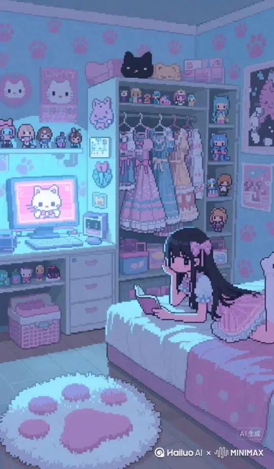 让他 自然摆动着腿看书，面部动作和手动作不用动 by Hailuo AI Video Generator