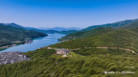 \家乡的山水和老村庄 by Hailuo AI Video Generator