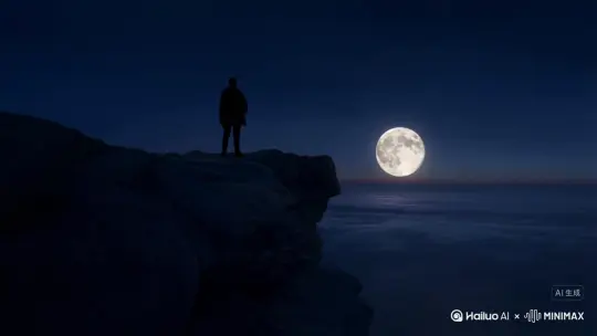 月亮是我杀的，朝霞便是血迹。 by Hailuo AI Video Generator