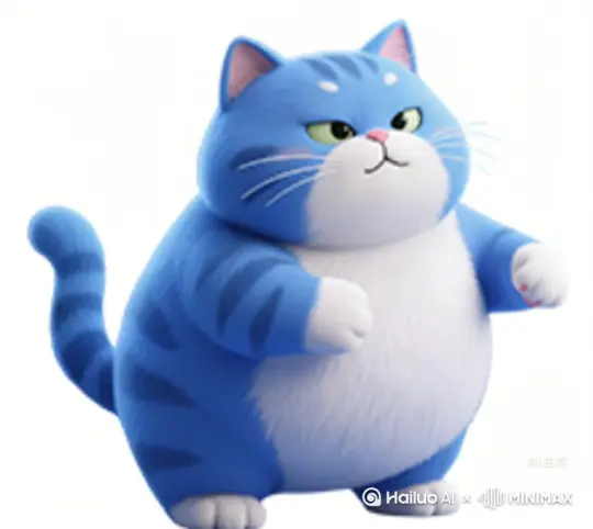 胖猫在森林里躲避着一个树人怪，趁树人怪不注意，胖猫拿出枪把树人怪杀了 by Hailuo AI Video Generator