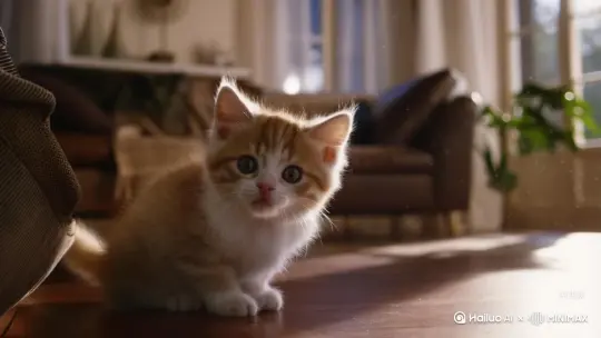 可爱又调皮的小猫咪 by Hailuo AI Video Generator