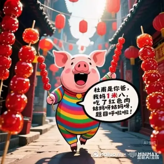 让他让他吃了糖葫芦，然后出去骑马 by Hailuo AI Video Generator