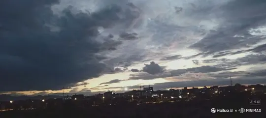 [右移,左摇,跟随]/夜晚风起云涌画质超高清晰度 by Hailuo AI Video Generator