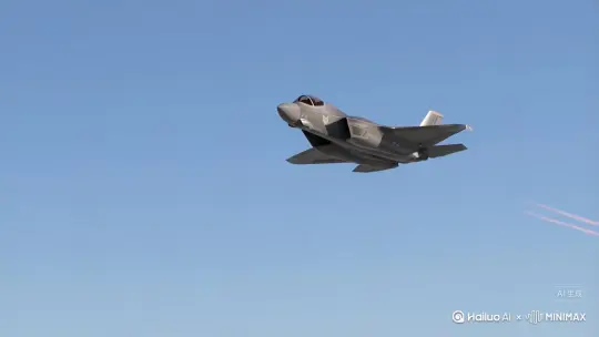 美国空军战斗机F35空中飞行表演 by Hailuo AI Video Generator