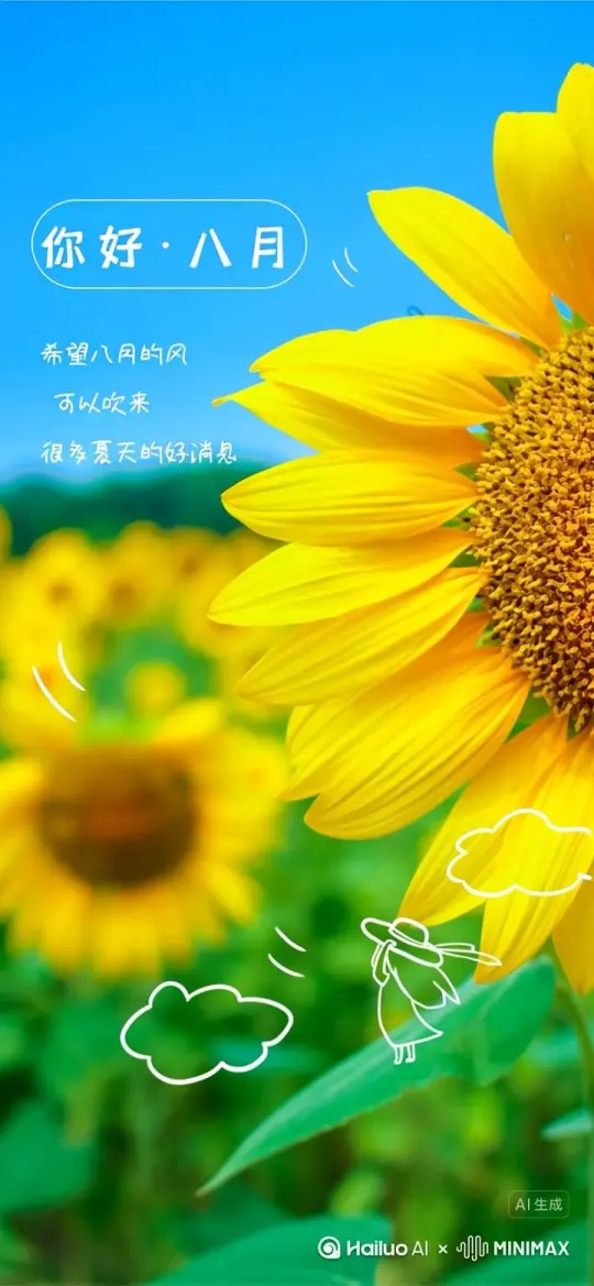 八月你好 by Hailuo AI Video Generator