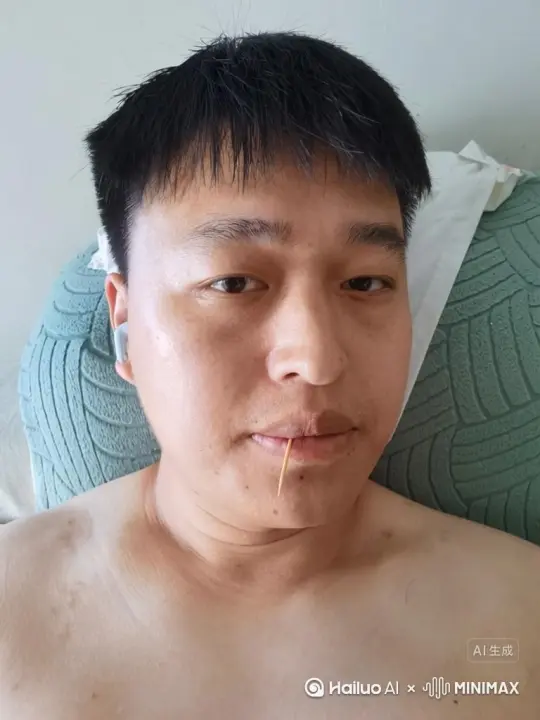 左侧运镜到侧脸，然后往下看到一个桌子，桌子上有很多美金，开始咧嘴笑， by Hailuo AI Video Generator