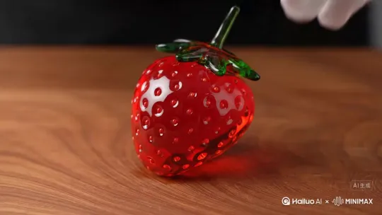 水晶草莓🍓
 by Hailuo AI Video Generator