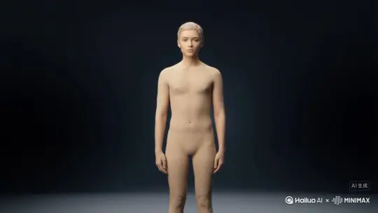 人物化成灰往右边慢慢地飞，最后消失，人物不动，画质不变 by Hailuo AI Video Generator