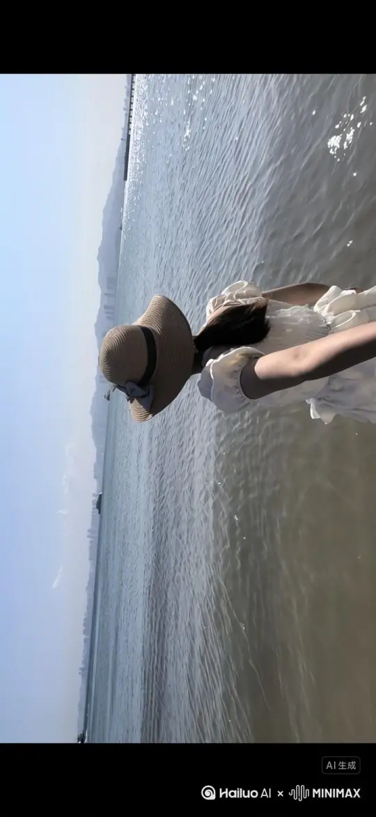帮我生成一个视频：让图片中的场景动起来，人物变成无数灰色颗粒消失在视频中，向右吹走，原比例。比例 16:9，时长 5s，模型 高品质 by Hailuo AI Video Generator