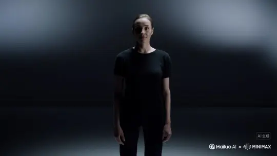 人物化成灰往右边慢慢地飞，最后消失，人物不动，画质不变 by Hailuo AI Video Generator