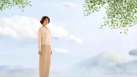 帮我生成一个视频：让图片中的场景动起来，人物变成无数灰色颗粒消失在视频中，向右吹走，原比例。比例 16:9，时长 5s，模型 高品质 by Hailuo AI Video Generator