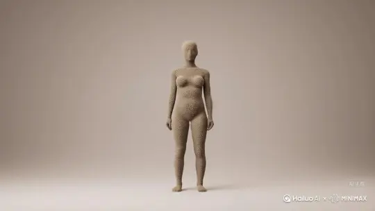 人物化成灰往右边慢慢地飞，最后消失，人物不动，画质不变 by Hailuo AI Video Generator