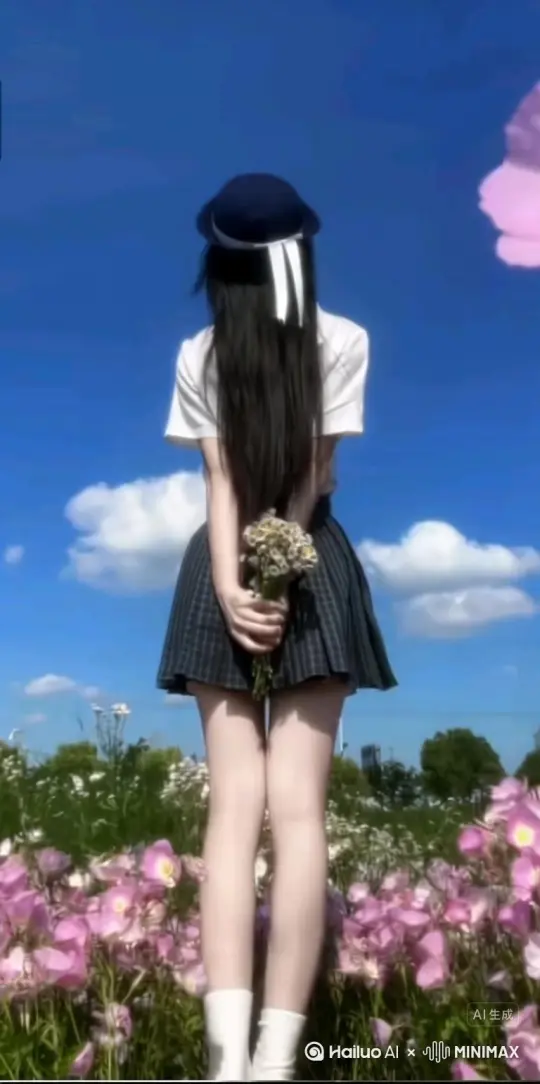 帮帮我生成一个视频:让图片中的场景动起来，人物变成无数灰色颗粒消失在视频中，向右吹走，原比例。比例16:9，时长5S，模型高质量 by Hailuo AI Video Generator