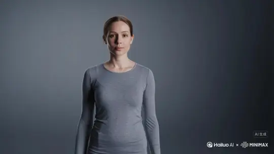 人物化成灰往右边慢慢地飞，最后消失，人物不动，画质不变 by Hailuo AI Video Generator
